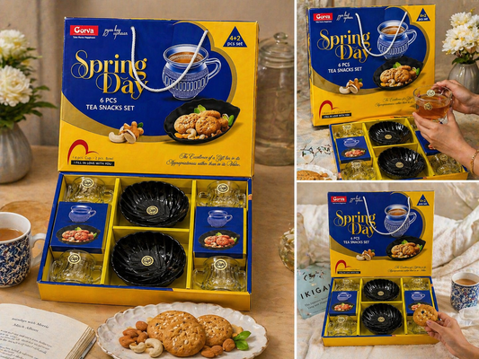 6 Pcs Tea Snacks Set - Spring Day