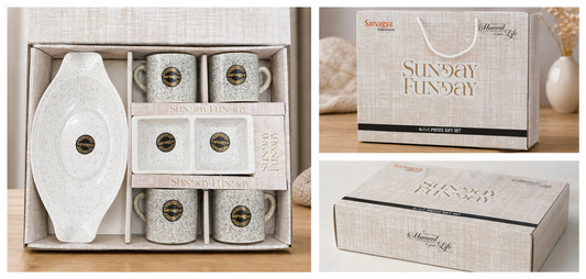 6 Pcs Sunday Funday Tea Set – Perfect Gift for Tea Lovers