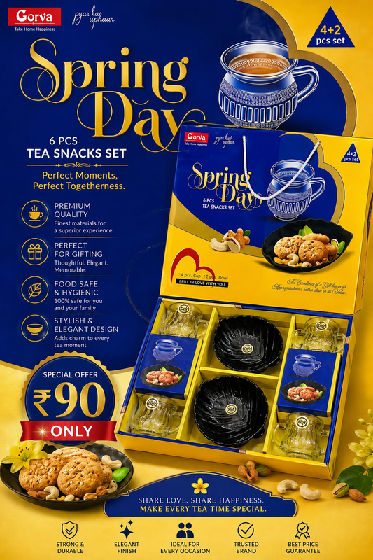 6 Pcs Tea Snacks Set - Spring Day