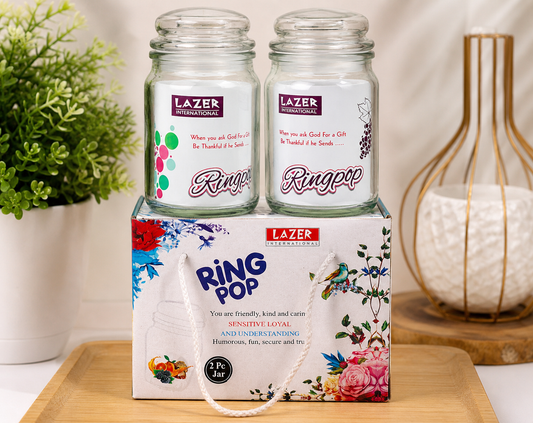 2 Pcs Glass Jar Set – Store, Serve & Style Your Kitchen!