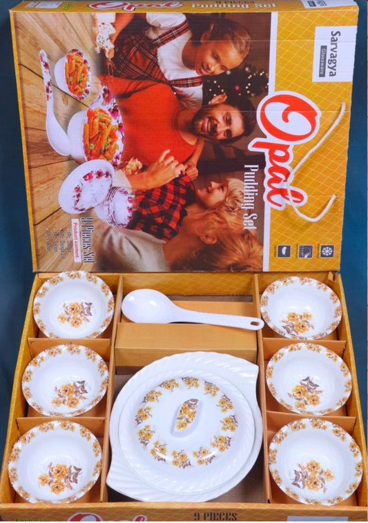 9 Pcs Opal Pudding Set – Serve Desserts in Style!