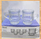 6 Pcs Ribbed Glass Cup Set – Elegant Glassware for Every Occasion