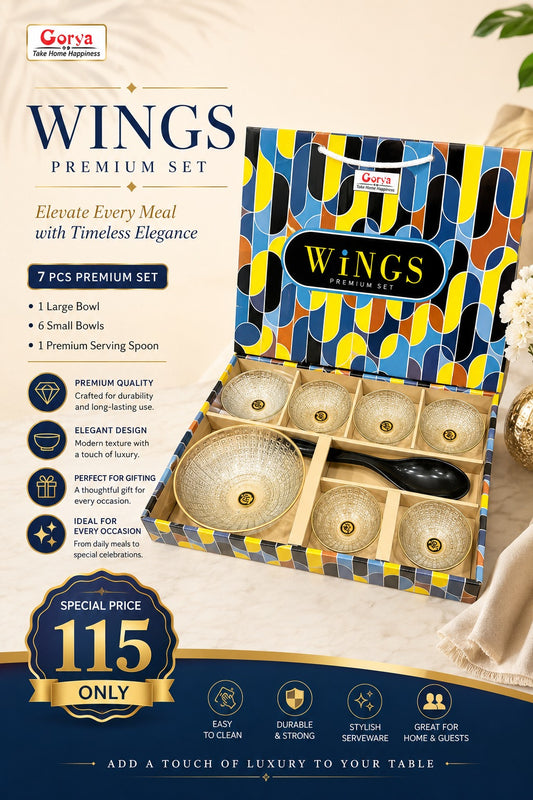 8 Pcs Wings Pudding Set – Elegant Dessert Serving for Every Occasion