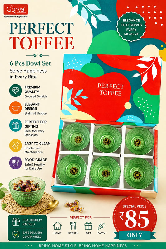6 Pcs Perfect Toffee Premium Bowl Set – Sweeten Every Serving!